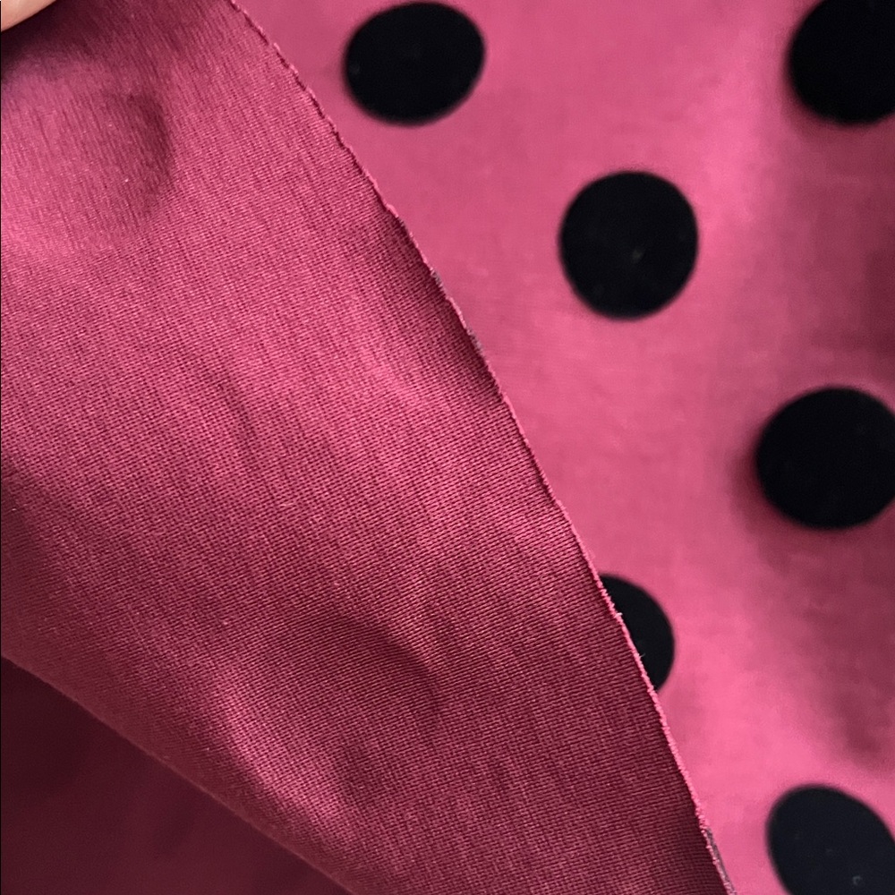Women’s Sleeveless Polka Dot Cowl-neck Tank Top - Burgundy/Black Size Large - Picture 10 of 12